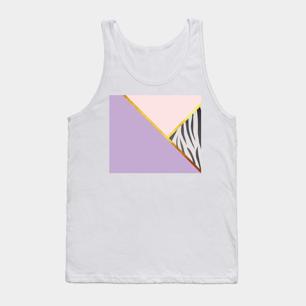 Abstract zebra print, color blocking lila Tank Top by ColorsHappiness